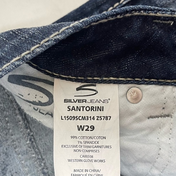 Silver Jeans Santorini Dark Wash Cropped Jeans Size 29 - Picture 7 of 8